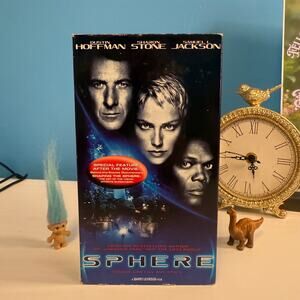 Sphere 1998 VHS Dustin Hoffman, Sharon Stone, Samuel L. Jackson Sci-Fi Thriller
